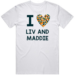 I Love Liv And Maddie Favorite Tv Show Retro Graphic Unisex Cotton White Classic T Shirt