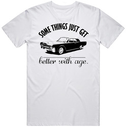 1961 Lincoln Continental Better With Age Vintage Car Retro Graphic Unisex Cotton White Classic T Shirt