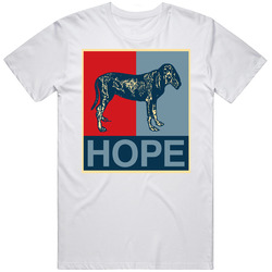 Black And Tan Coonhound Custom Dog Breed Hope Parody Retro Graphic Unisex Cotton White Classic T Shirt