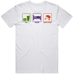 Eat Sleep Ping Pong Retro Graphic Unisex Cotton White Classic T Shirt