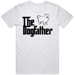 Miniature American Eskimo Dog Custom Dog Breed The Dogfather Retro Graphic Unisex Cotton White Classic T Shirt