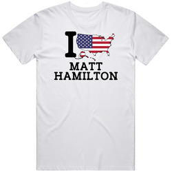 Matt Hamilton Curling I Heart Love Usa Winter Olympic Athlete Fan Retro Graphic Unisex Cotton White Classic T Shirt