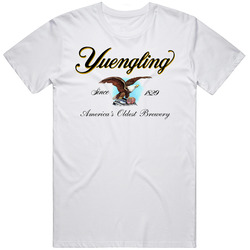 Yuengling Brewery Cool Eagle Beer Logo Retro Graphic Unisex Cotton White Classic T Shirt