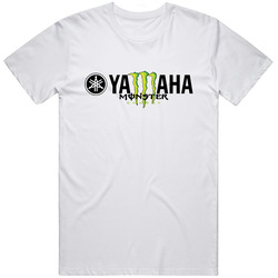 Yamaha White Atas Retro Graphic Unisex Cotton White Classic T Shirt