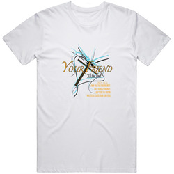 A Friend Retro Graphic Unisex Cotton White Classic T Shirt