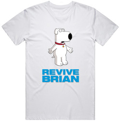 Revive Brian Family Guy Brian Griffin Retro Graphic Unisex Cotton White Classic T Shirt