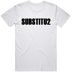 Substitu2 - Chris Martin/u2 Inspired Retro Graphic Unisex Cotton White Classic T Shirt