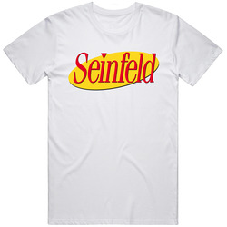 Seinfeld Logo Tee Retro Graphic Unisex Cotton White Classic T Shirt