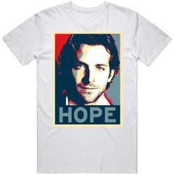 Bradley Cooper Hope Retro Graphic Unisex Cotton White Classic T Shirt