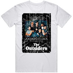 The Outsiders Movie Poster Retro Aged Look Retro Graphic Unisex White Classic T Shirt