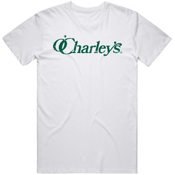 Ocharleys Fast Food Restaurant Distressed Look Retro Graphic Unisex White Classic T Shirt