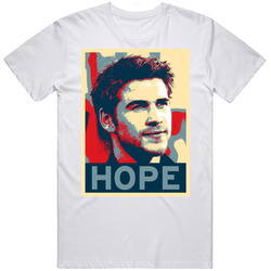 Liam Hemsworth Hope Retro Graphic Unisex White Classic T Shirt