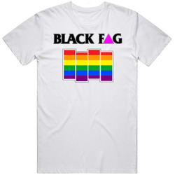 Black Fag 2200x3000 Retro Graphic Unisex White Classic T Shirt