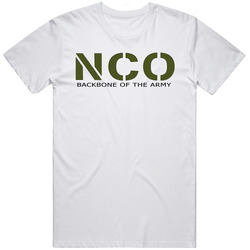 Nco Backbone Of The Army Retro Graphic Unisex White Classic T Shirt