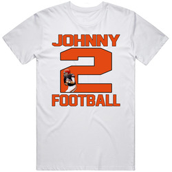 Johnny Football Retro Graphic Unisex White Classic T Shirt