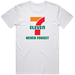 7 Eleven Never Forget Trump Retro Graphic Unisex White Classic T Shirt