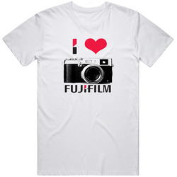 I Heart Fujifilm Photography Retro Graphic Unisex White Classic T Shirt
