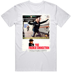 The French Connection  Classic Movie Poster Aged Look Retro Graphic Unisex White Classic T Shirt