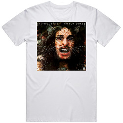Tee Tooth Fang & Claw album Ted Nugent The Amboy Dukes Mens White T-Shirt Size S - 6XL Retro Graphic Unisex White Classic T Shirt