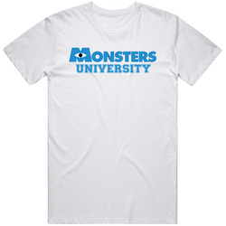 Monsters University Retro Graphic Unisex White Classic T Shirt