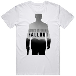 The Movie 2018 Mission Impossible Fallout Retro Graphic Unisex White Classic T Shirt