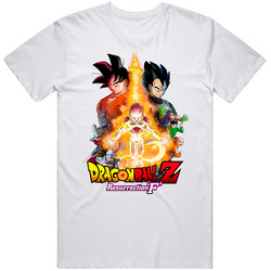 Dragon Ball Z Resurrection 'f' Retro Graphic Unisex White Classic T Shirt