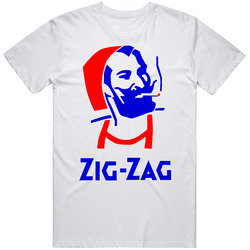 New Vintage Zig Zag Man Logo Mens White Tee Retro Graphic Unisex White Classic T Shirt