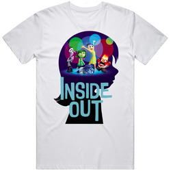 Inside Out Movie Retro Graphic Unisex White Classic T Shirt