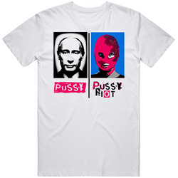 Pussy Riot Support Free Punk Is Not A Crime Putin Russia Russian Retro Graphic Unisex White Classic T Shirt