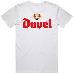 Duvel Belgium Beer Ale Drinking Retro Graphic Unisex White Classic T Shirt