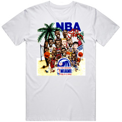 1990 Basketball All Star Game Caricature Retro Graphic Unisex White Classic T Shirt