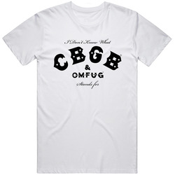 Cbgb White Retro Graphic Unisex White Classic T Shirt