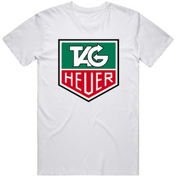 Tag Heur White Retro Graphic Unisex White Classic T Shirt