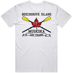 Beech Grove Island Oar Retro Graphic Unisex White Classic T Shirt