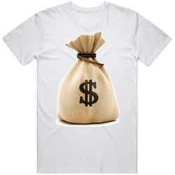 Money Bag Retro Graphic Unisex White Classic T Shirt