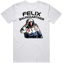 Austrian Skydiver Daredevil Felix Baumgartner Retro Graphic Unisex White Classic T Shirt