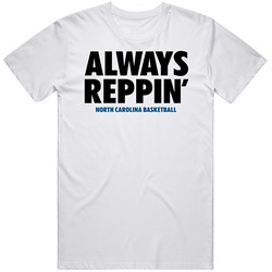 North Carolina Basketball Always Reppin Retro Graphic Unisex White Classic T Shirt