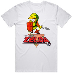 Legend Of Zelda Link Video Game Retro Graphic Unisex White Classic T Shirt