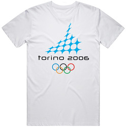 Torino 2006 Winter Olympics Retro Graphic Unisex White Classic T Shirt
