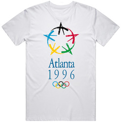 Atlanta 1996 Summer Olympics Retro Graphic Unisex White Classic T Shirt