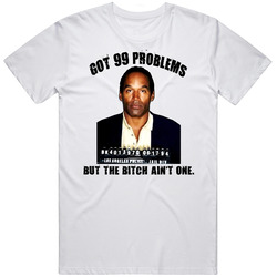 Oj Simpson  Shot Retro Graphic Unisex White Classic T Shirt