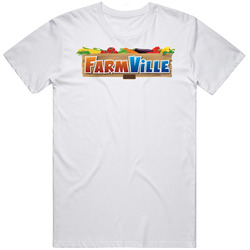 Farm Ville Farmville Facebook App Retro Graphic Unisex White Classic T Shirt