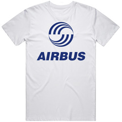 Airbus Large Retro Graphic Unisex White Classic T Shirt