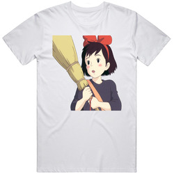 Kiki Retro Graphic Unisex White Classic T Shirt
