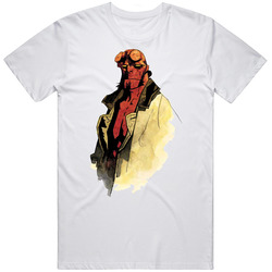 Hellboy Comics Retro Graphic Unisex White Classic T Shirt