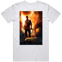 Indiana Jones And The Kingdom Of The Crystal Skull Retro Graphic Unisex White Classic T Shirt