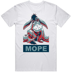 Eeyore Mope Cartoon Funny Barrack Obama Parody Retro Graphic Unisex White Classic T Shirt