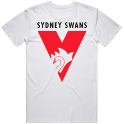 Sydney Swans Football Sport Retro Graphic Unisex White Classic T Shirt