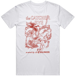 Catcher In The Rye Book Jd Salinger Vintage Retro Graphic Unisex White Classic T Shirt