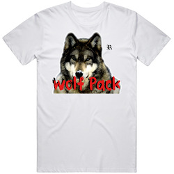San Zi Tian Wolf White Retro Graphic Unisex White Classic T Shirt